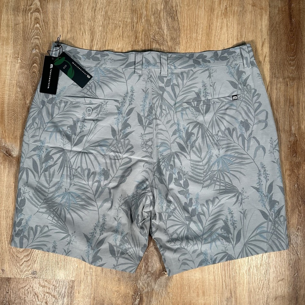 NEW Travis Mathew Shorts Mens 38 Heather Lite Coastal Canyon 8" Inseam ECO Golf